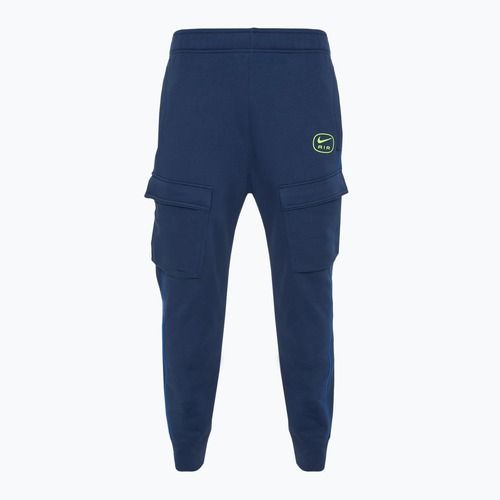 Hosen Herren Nike Air Fleece Cargo midnight navy/ volt