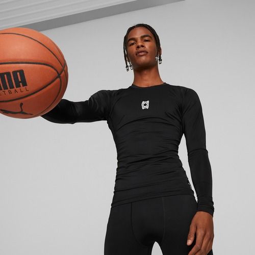 Basketball Longsleeve Herren PUMA Hoops Team Top Baselayer puma black