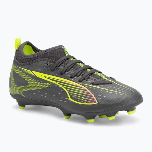 Fußballschuhe Kinder PUMA Ultra 5 Match FG/AG Jr matte aged silver/yellow alert/puma aged silver