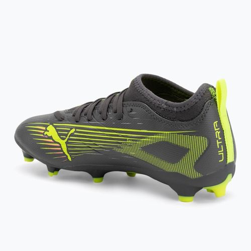 Fußballschuhe Kinder PUMA Ultra 5 Match FG/AG Jr matte aged silver/yellow alert/puma aged silver