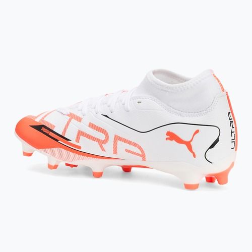 Fußballschuhe Herren PUMA Ultra 5 Play+ FG/AG puma white/puma black/glowing red