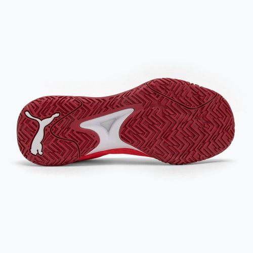 PUMA Accelerate Turbo Handballschuhe leuchtend rot/weiß/dunkelkarminrot/schwarz