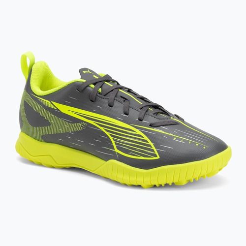 Fußballschuhe Kinder PUMA Ultra 5 Play TT Jr matte aged silver/yellow alert/puma aged silver