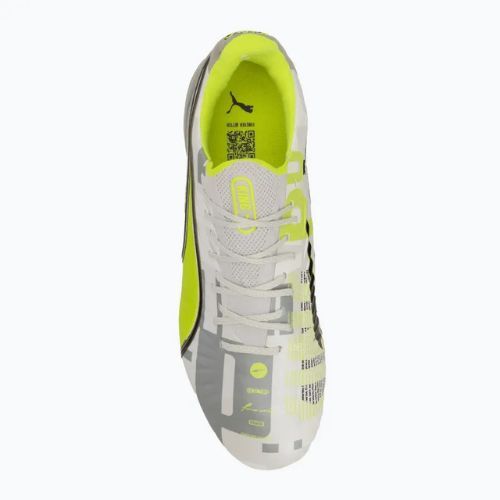 Fußballschuhe Herren PUMA King Ultimate Forever FG/AG feather gray/electric lime/puma white/flat light gray