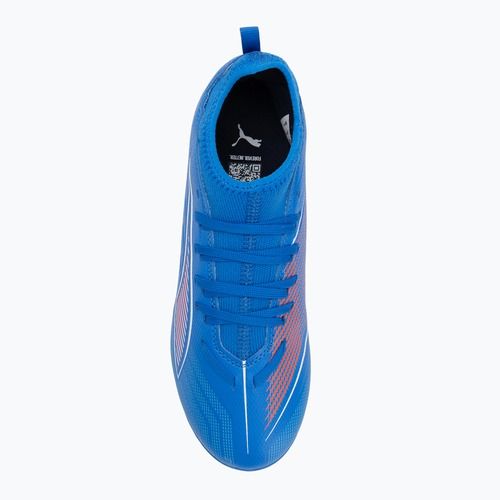 PUMA Ultra 6 Match FG/AG Jr Kinder-Fußballschuhe ultra blau/puma weiß/glühend rot