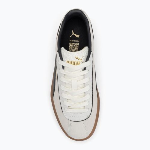 Schuhe Damen PUMA Club Klassika Suede warm white/puma black/puma gold