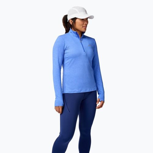 Lauf Longsleeve Damen Brooks Dash 1/2 Zip 2.0 htr bluebell