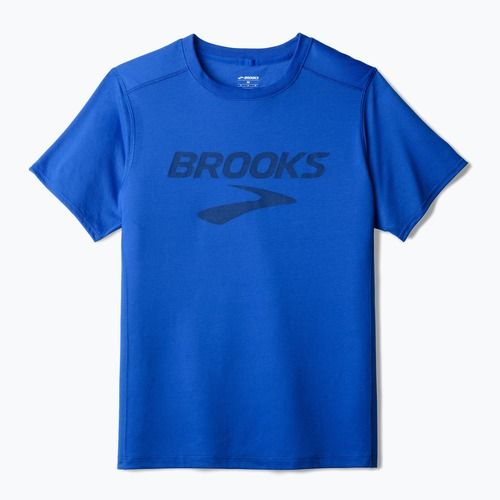 Laufshirt Herren Brooks Distance 3.0 neo blue/brooks logo