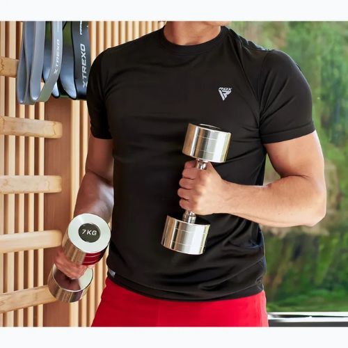 Verchromte Hanteln TREXO 2x7 kg Silber