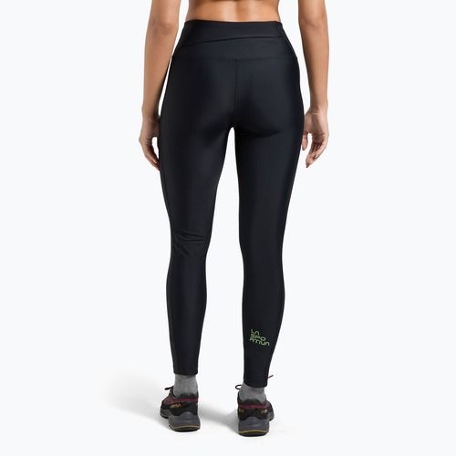 Damen Kletterleggings La Sportiva Aerial schwarz / aspengrün