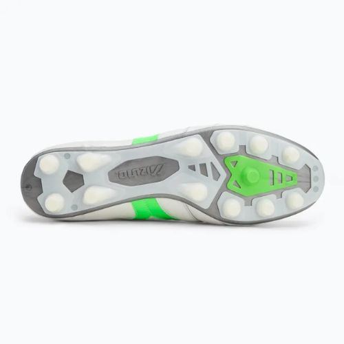 Fußballschuhe Herren Mizuno Morelia II Elite Md white/neon green/galaxy silver