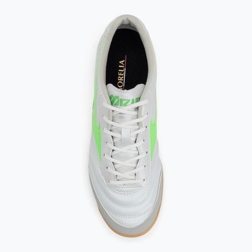 Fußballschuhe Herren Mizuno Morelia Sala Pro IN white/neon green/galaxy silver