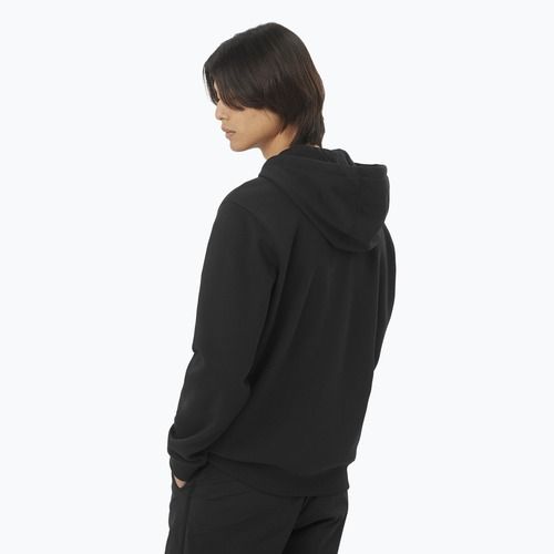 Hoodie Sweatshirt Herren Salomon Logo Full Zip Hoodie deep black