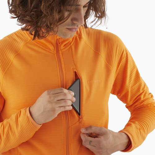 Trekking Hoodie Sweatshirt Herren Salomon Lightwarm Full Zip turmeric