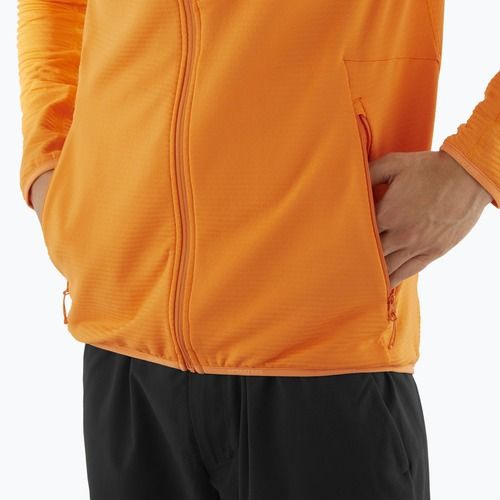 Trekking Hoodie Sweatshirt Herren Salomon Lightwarm Full Zip turmeric