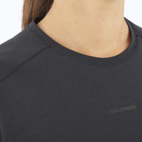 Salomon Trackline Tee SS Damen tiefschwarz