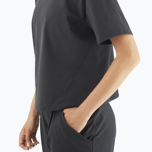 Salomon Trackline Tee SS Damen tiefschwarz