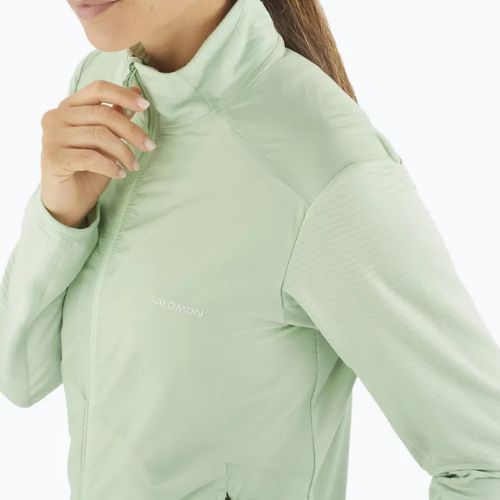 Trekking Hoodie Sweatshirt Damen Salomon Sntial Lightwarm Hybrid sea foam