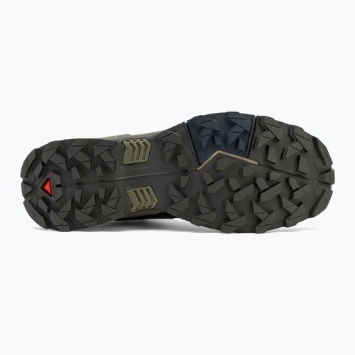Herren-Trekking-Stiefel Salomon X Ultra 5 MID GTX Torf / grau grün / blau Nächte