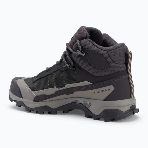 Damen-Trekking-Stiefel Salomon X Ultra 5 MID GTX neun Eisen / Möwe / weichen Ton