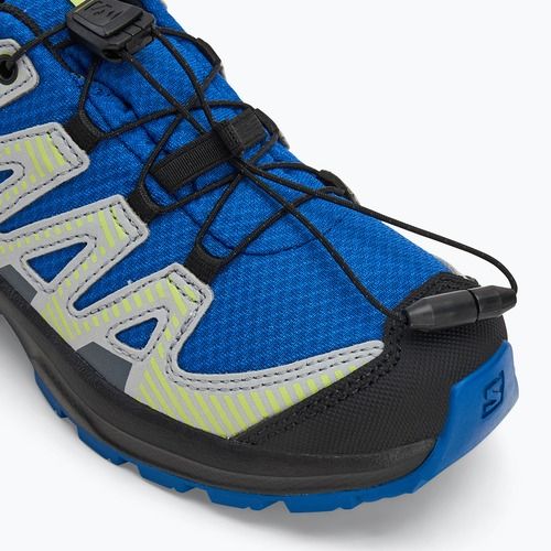 Wanderschuhe Kinder Salomon XA PRO V8 WP nautical blue/black/sharp green