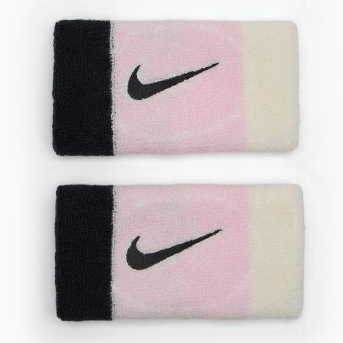 Handgelenk-Band Nike Swoosh Doublewide Wristbands 2 Stk. pink foam/coconut milk/black