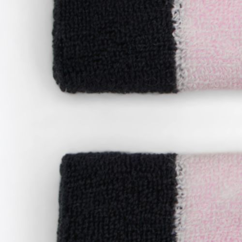 Handgelenk-Band Nike Swoosh Doublewide Wristbands 2 Stk. pink foam/coconut milk/black