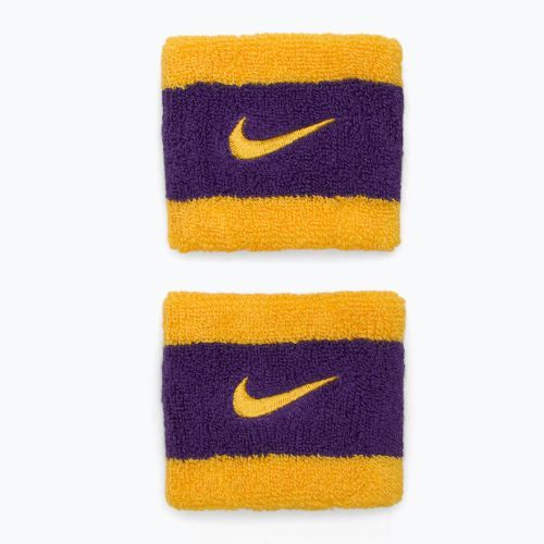 Kopfband Nike Swoosh Wristbands university gold/court purple/university gold