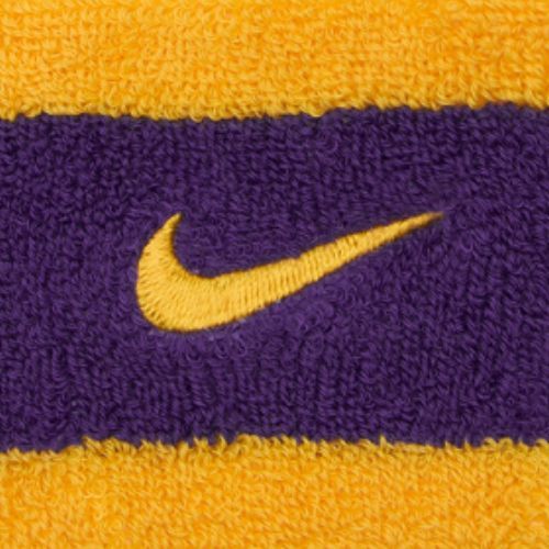 Kopfband Nike Swoosh Wristbands university gold/court purple/university gold