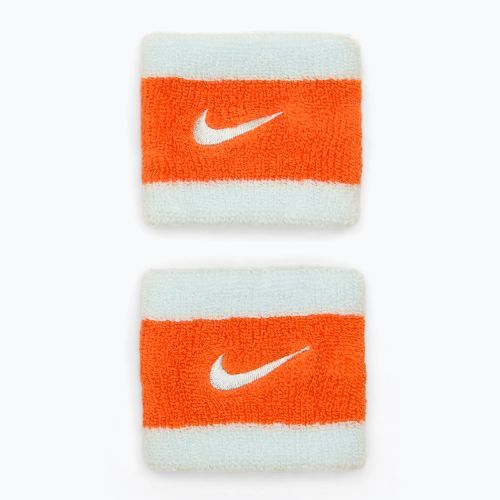 Kopfband Nike Swoosh Wristbands glacier blue/safety orange/glacier blue