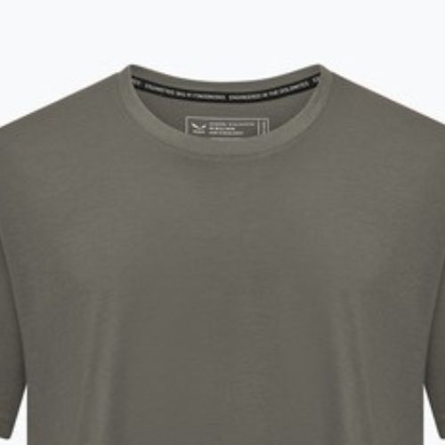 Herren Salewa Eagle Logo Patch T-shirt 5A50 verblasst grün