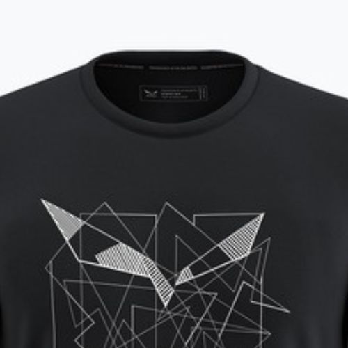 Herren Salewa Eagle Geometrisches T-Shirt schwarz out