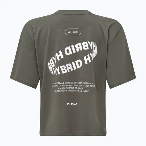 Damen Salewa Eagle Hybrid Lose verblasst grünes T-Shirt