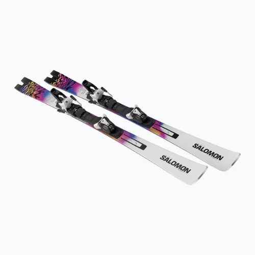 Abfahrtsski Salomon E Addikt Pro 66 + Schnürung MI12 GW whitet/race blue/rhodamine