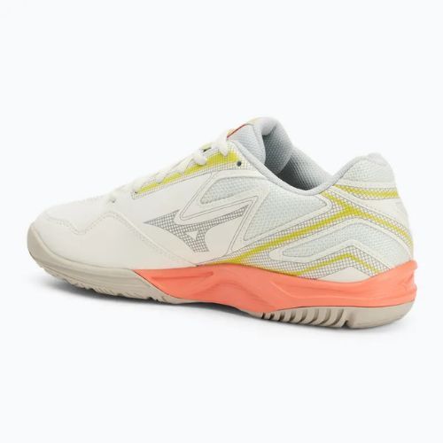 Tennisschuhe Damen Mizuno Break Shot 4 AC snow white/ neon flame/ ghost gray