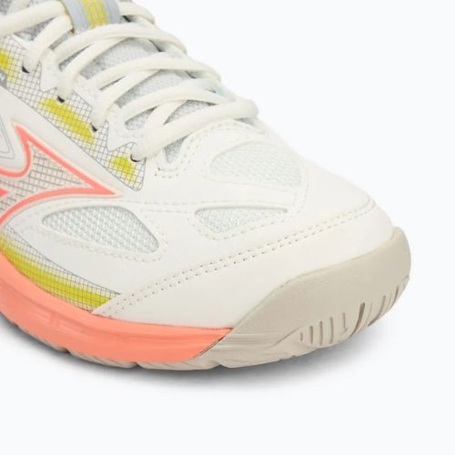 Tennisschuhe Damen Mizuno Break Shot 4 AC snow white/ neon flame/ ghost gray
