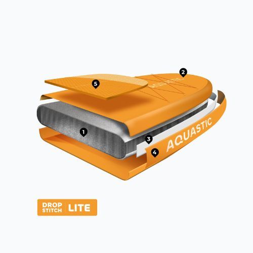 Set Paddleboard SUP aufblasbar AQUASTIC This 12'0" orange