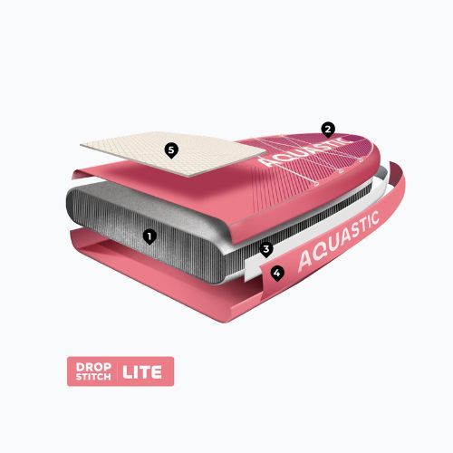 SUP-Board AQUASTIC Perth Pro 11'2" all-round pink