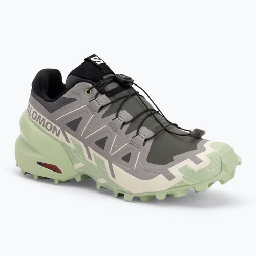 Laufschuhe Damen Salomon Speedcross 6 castlerock/vanilla ice/smoke green