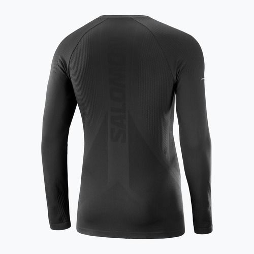 Lauf Longsleeve Herren Salomon Sense Aero Seamless Tee deep black