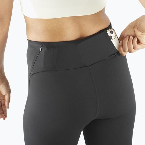 Laufleggings Damen Salomon SHAKEout Core 28" deep black