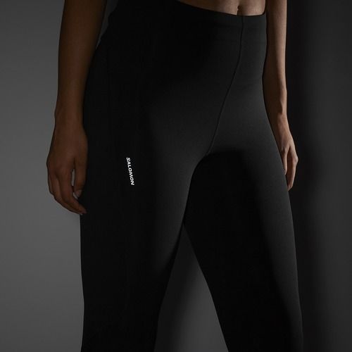 Laufleggings Damen Salomon SHAKEout Core 28" deep black