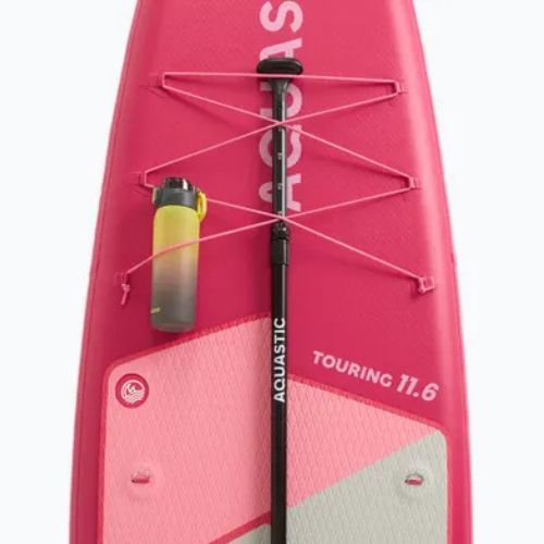 Set Board SUP aufblasbar AQUASTIC Touring 11'6" rosa