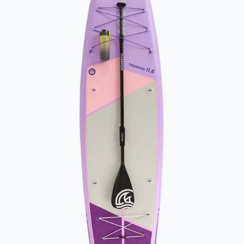 Set Paddleboard SUP aufblasbar AQUASTIC Touring 11'6" purple