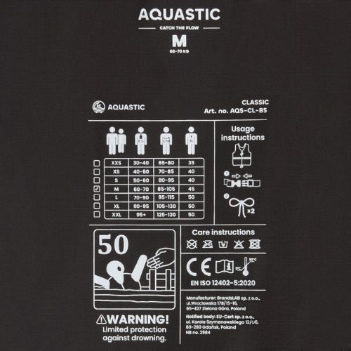 AQUASTIC Classic 50N rote Warnweste