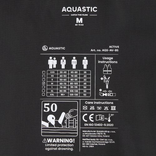 AQUASTIC Active 50N rote Sicherheitsweste