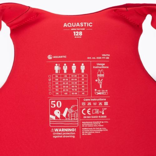 AQUASTIC Youth 50N Rot Kinder Schwimmweste