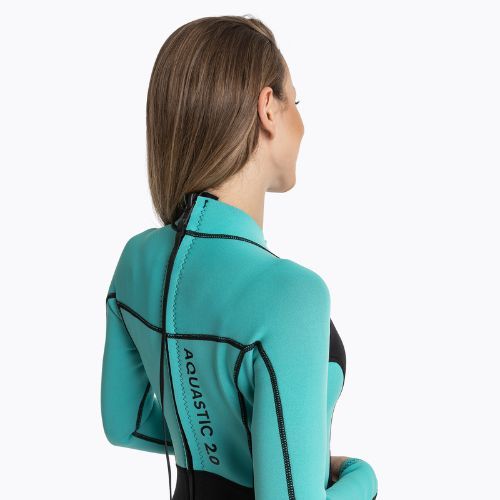 Damen Schwimmanzug AQUASTIC Wavey LG WMNS 2 mm schwarz/mint