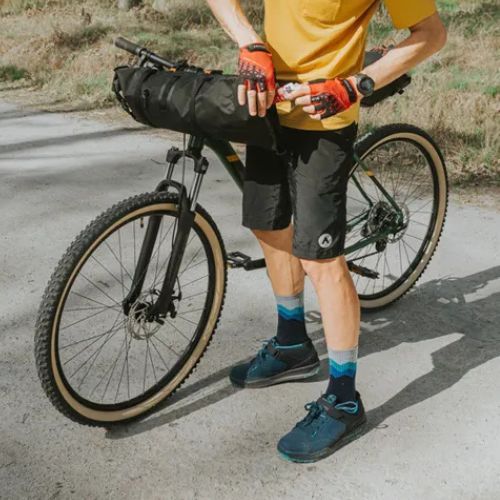 Herren ATTABO Ryst 2in1 Radlerhosen schwarz