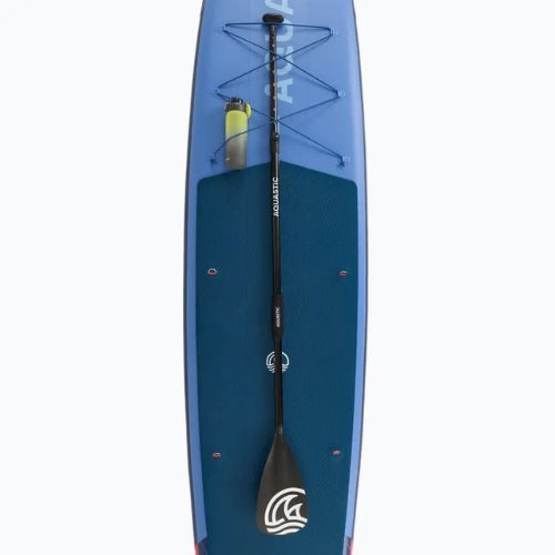 Set Paddleboard SUP aufblasbar AQUASTIC Touring Pro 14'0" dark blue